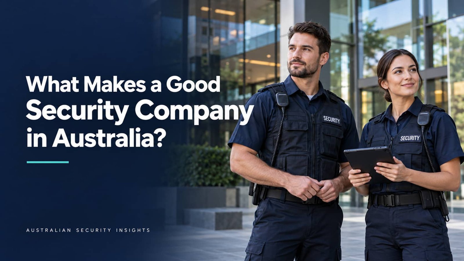 What Makes a Good Security Company in Australia?